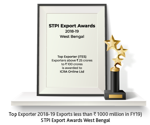 STPI Export Awards - Top Exporter(ITES) *Exports above ₹25 crores to ₹100 crores